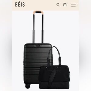 BEIS Black Travel Starter Set